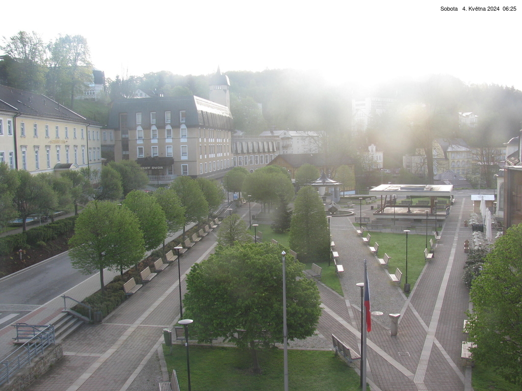 Webkamera v centru města Jánské Lázně v Krkonoších